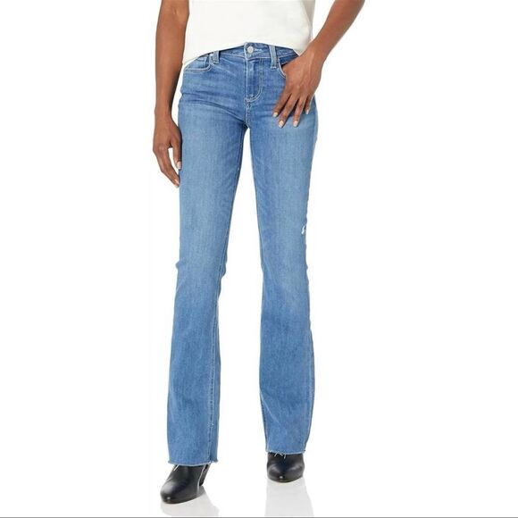 Paige Manhattan raw hem bootcut jeans